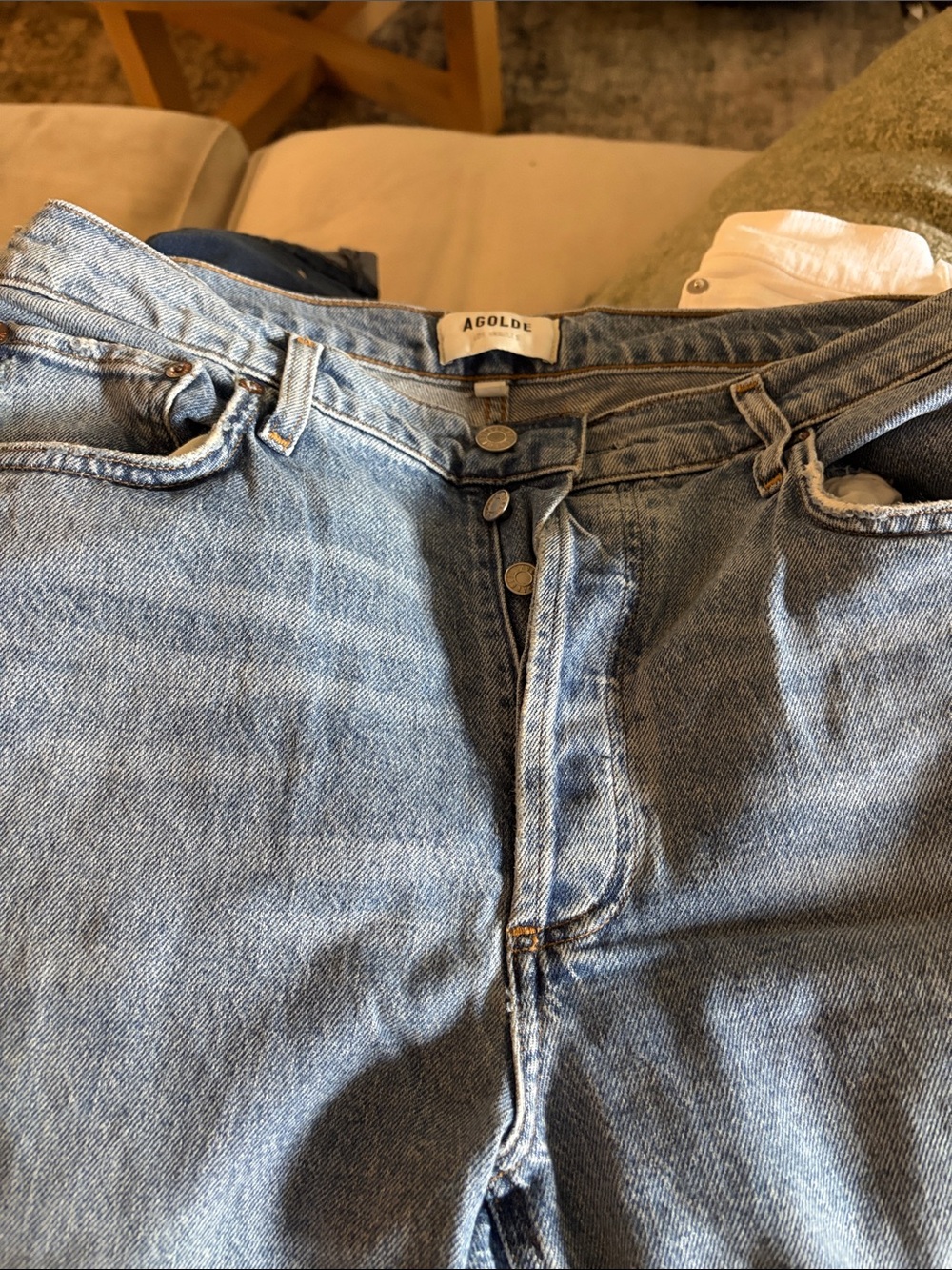 Agolde Women Classic Light Wash Relaxed Jeans